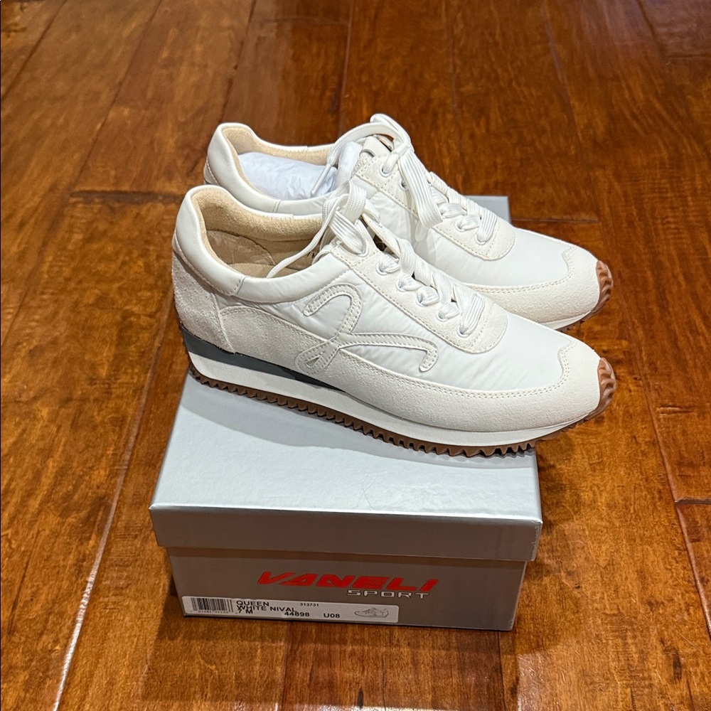 Vaneli Women's Cream Sneakers
